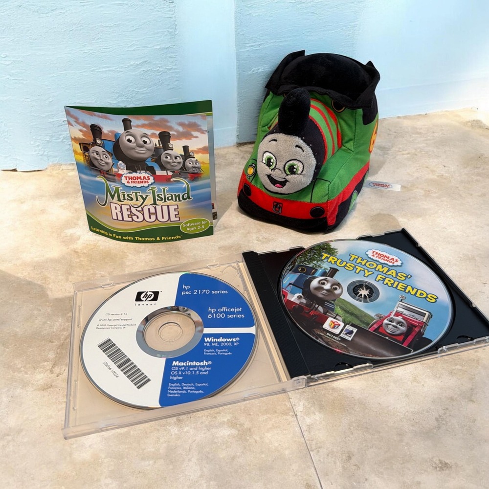 Thomas Friends Percy Plush Toy Factory Misty Island Rescue PC Software DVD Lot